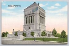 Indiana War Memorial and Indiana State Flag Indianapolis IN Indiana Postcard picture