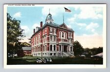 Rockland ME-Maine, Court House, Children, Antique Vintage Souvenir Postcard picture
