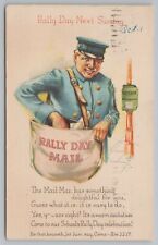 Rushville IL~Memorial Chapel Sunday School~Mail Man~Rally Day Mail Sack~1922 picture