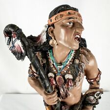 Native American Vintage Cheyenne Chief Figurine Sculpture Statue Size 18