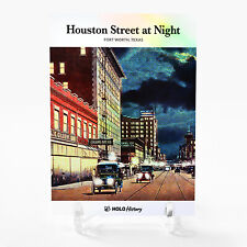 HOUSTON STREET AT NIGHT, FORT WORTH, TX Card 2024 GleeBeeCo Holo History #HSVW picture