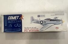 Comet North American F51 Mustang 1963 Balsa Wood Scale Model Rubber or Gas Power picture