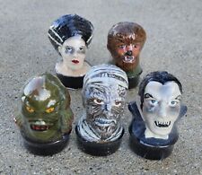 SET OF 5 UNIVERSAL STUDIOS MONSTER CANDLES DRACULA WOLFMAN BRIDE OF FRANKENSTEIN picture