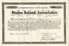 Staten Island Associates signed by Wm. E. Harmon - Autographed Stocks & Bonds picture