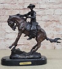 PEACE Frederic Remington Bronze Desktop Statue Sculpture Western Cowboy 10