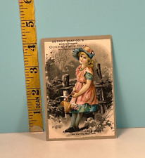 1800's Queen Anne Soap, No. 183  Detroit Girl by fence Soap Co trade card . picture