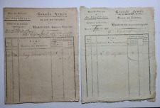 Napoleon era 1806 & 1807 France Grande Armée de Leipzig Supply of Fodder receipt picture