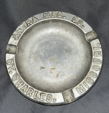 vintage ARTRA Foundry Co Aluminum Castings Ashtray St Charles Louis Mo STL Area picture