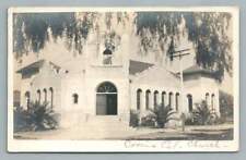 Church COVINA California RPPC Los Angeles County Rare Antique Real Photo 1910 picture