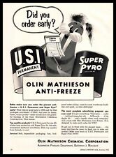1955 Olin Mathieson Chemical Super Pyro Anti-Freeze Walrus Cartoon Print Ad picture