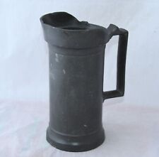 Antique 1850s French Pewter Demi Litre Tankards Measuring Cup Heavy Hallmarked picture