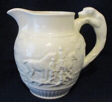 Wedgwood of Etruria & Barlaston Gloss White Fox Hunting with Dog Handle Pitcher picture