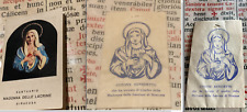 RARE VINTAGE LOT RELIC OUR LADY OF TEARS of Syracuse : cotton fabric in contact picture