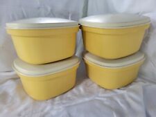 Vintage Tupperware Steamers 4 Steam And Store Harvest Gold picture