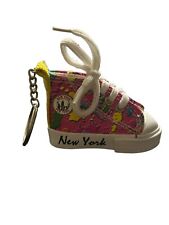 New York Pink Shoe Shaped Keychain Ring Souvenir Travel Backpack Accessory picture