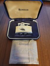 Vintage Ronson Mini Cadet Pocket Lighter Rare Complete In Box picture