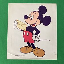 Vintage 1970s MICKEY MOUSE Sticker Decal Walt Disney Productions 5x6 Inch RARE picture