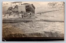 c1910 RPPC Plumbers Wagon Cutting Fitting Pipe Old Car Real Photo P402 picture