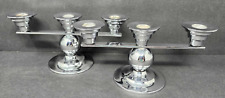Bruce Hunt PAIR Art Deco Chrome Finished Candelabras picture