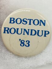 1983 Boston Round Up Pride LGBTQ Pinback Button Pin Vintage MA Gay picture