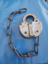 Adlake Padlock with Dust Cover and Chain - No Key picture