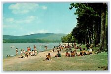 c1960 West Side Newfound Sand Beach Camp Wulamat Bristol New Hampshire Postcard picture