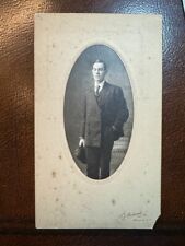 Antique Cabinet Card Photograph Handsome Young Man  Medina NY AJ Richards picture