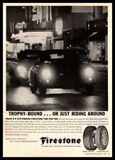 1961 Firestone DeLuxe Champion Super Sports Tires Trophy Bound Vintage Print Ad picture