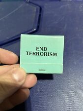 VINTAGE MATCHBOOK ( END TERRORISM ) STOP FINACING COMMUNISM Unused Matches picture