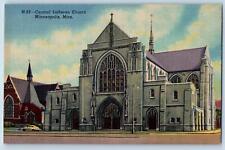 Minneapolis Minnesota MN Postcard Central Lutheran Church Exterior c1940 Vintage picture