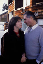 Anny Duperey and Jean Claude Brialy on January 17, 1983 in Avoriaz- Old Photo picture