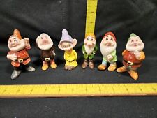 Vintage Made In Japan Walt Disney 6 Dwarfs Figurines Great Shape picture