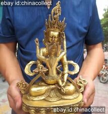 29cm Copper Brass gilt Vajra Mandkesvara Yab-Yum buddha statue Happy buddha picture