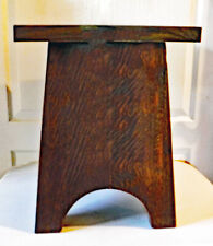 Arts & Crafts Mission Antique Heavy Quartersawn Oak Tabouret Side Table, 1910 picture