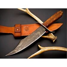 Juan Padillo Bowie Spring Steel Hand Forged Knife  VINTAGE Replica With Sheath picture