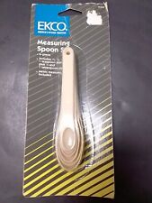 NEW VTG 1990 Ekco 6pc Measuring Spoon Set Off White 1990 NOS Tablespoon Teaspoon picture