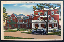 Postcard Rome NY - c1940s City Hospital picture