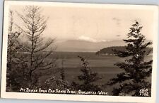 1946 Mt. Baker From Cap Sante Park Anacortes Washington RPPC Photo Postcard picture