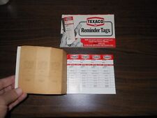 VINTAGE TEXACO OIL CHANGE TAG STICKER REMINDER BOOK 1969 picture