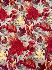 VTG FALL LEAF LEAVES AUTUMN DEPT. STORE WRAPPING PAPER GORGEOUS 24” X 2 YARDS picture