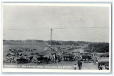 1917 Automobiles At Fair Grounds July 4th Fergus Falls MN RPPC Photo Postcard picture