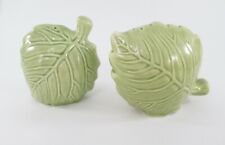 Green Maple Leaf Salt and Pepper Shakers Set ~ Light Green Spring Leaves picture
