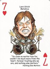 Lars Ulrich Metallica 7 of Hearts Rock N Roll Music Legends Playing Card picture