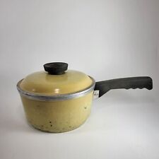 Vintage Club Cast Aluminum Harvest Gold Yellow 1 Quart Sauce Pan Pot With Lid picture