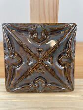 Rare Vtg Motawi Tileworks Relief Accent Tile Celtic Moonstone Glaze 4X4 USA picture
