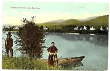 Spokane, Washington postcard: Indians at Home, near Spokane, 1910 picture