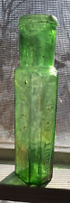 1860s LOUIT FRERES ROLLED LIP FRENCH FOOD BOTTLE GORGEOUS EMERALD GREEN FREESHIP picture