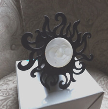 Partylite Sunbeam Sconce Tea Light Candle Holder P0481 Black Metal Frosted Glass picture