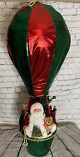 Very Rare LED Musical Santa In 41” Hot Air Balloon Works See Video picture