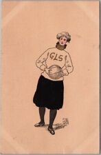 Vintage 1906 GIRLS' LATIN SCHOOL Greetings Postcard Now 